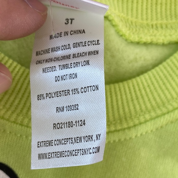 Disney Junior Mickey 3T Mickey Mouse Lime Green Sweatshirt - Picture 5 of 5